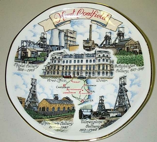 Plate commemorating the Kent coalfield