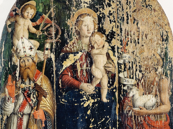 Dettaglio della Vergine col Bambino fra i santi Giovanni Battista e Biagio