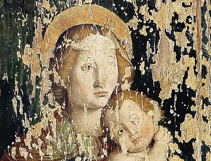 Dettaglio della Vergine col Bambino fra i santi Giovanni Battista e Biagio